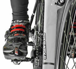posicion del pie en el pedal de la bicicleta