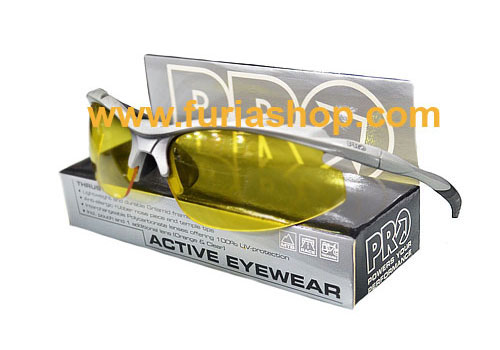 Anteojos ciclismo amarillos Pro