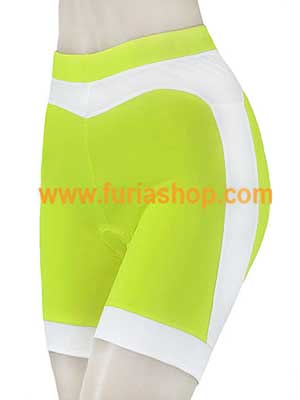 Calza fluo de mujer para ciclismo