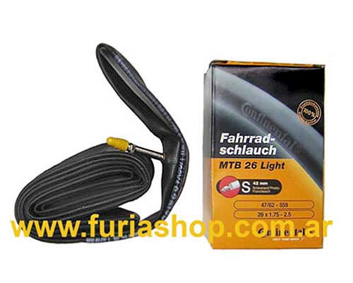 Camara valvula Presta Continental Light 26X1.75 a 26X2.50
