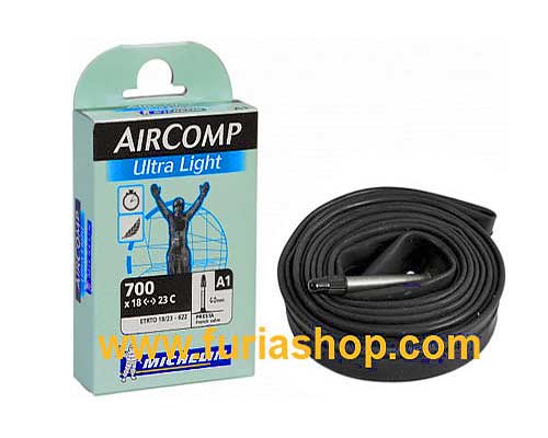 Camara Michelin Air comp Ultra Light 700X18 a 23 triatlon 60mm