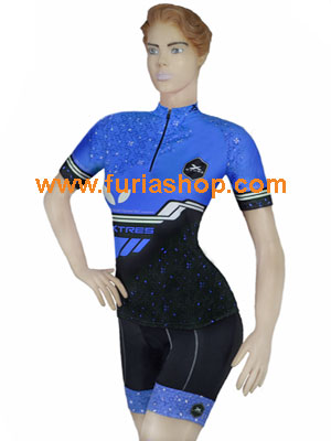 Conjunto calza y jersey ciclismo mujer