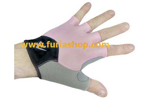 Guantes dedos cortos gel mujer