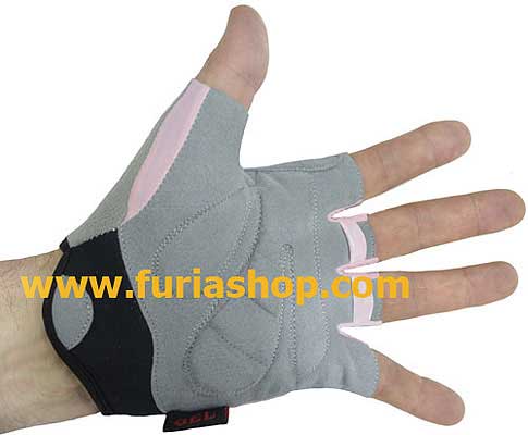 Guantes dedos cortos gel mujer