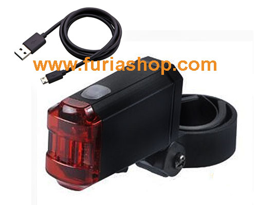 Luz recargable USB bicicleta