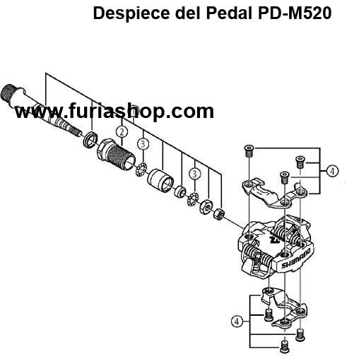 Pedales automaticos Shimano PD-M520 L
