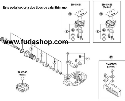 Pedales Shimano PD-A520 ruta y MTB