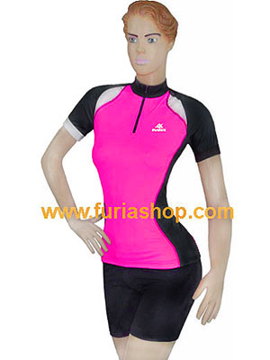 Remera ciclismo mujer Audax manga corta
