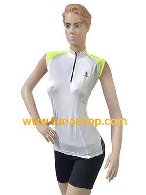 Remera de mujer sin mangas para bicicleta