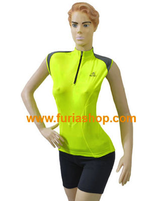 Remera ciclismo Fluo para dama Audax